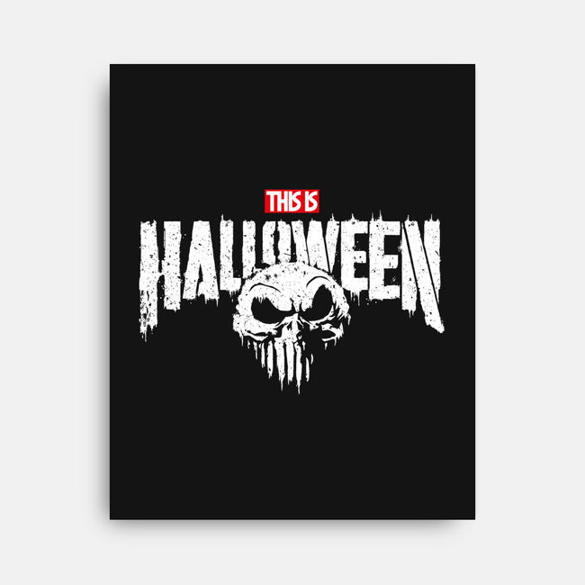 Punisher Skellington-None-Stretched-Canvas-teesgeex