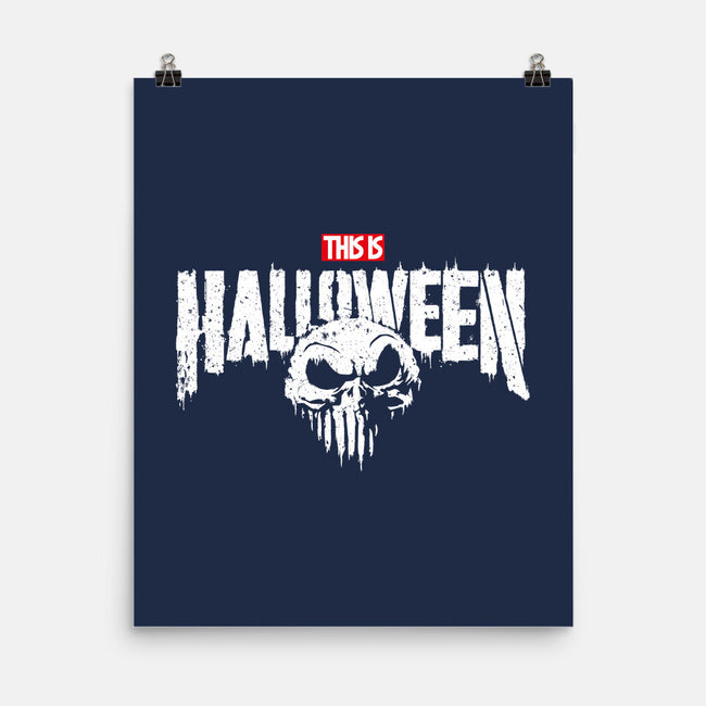 Punisher Skellington-None-Matte-Poster-teesgeex