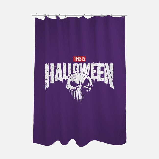 Punisher Skellington-None-Polyester-Shower Curtain-teesgeex