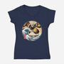 The Great Giant Moth Off-Womens-V-Neck-Tee-DrMonekers