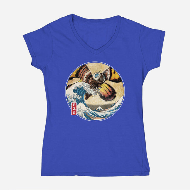 The Great Giant Moth Off-Womens-V-Neck-Tee-DrMonekers