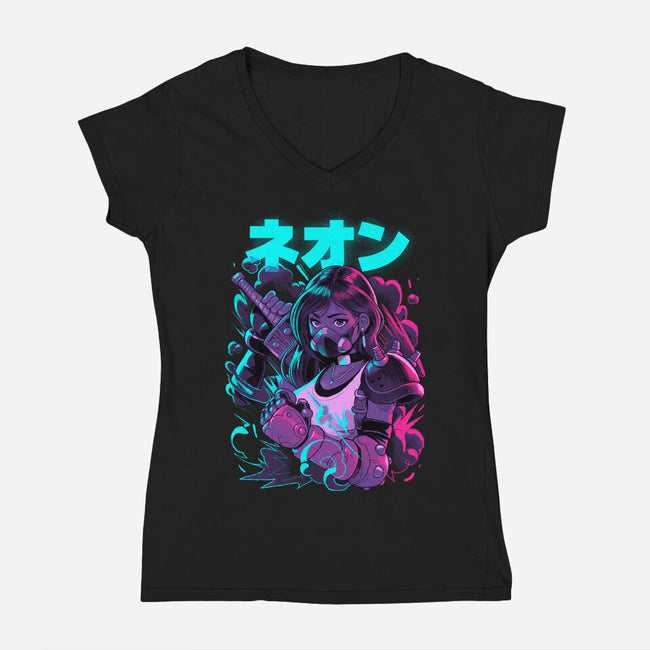 Final Neon-Womens-V-Neck-Tee-Bruno Mota
