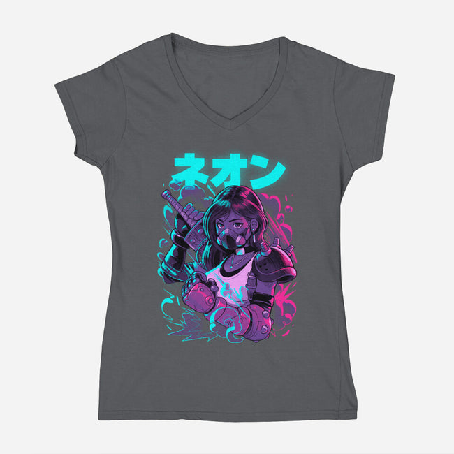 Final Neon-Womens-V-Neck-Tee-Bruno Mota