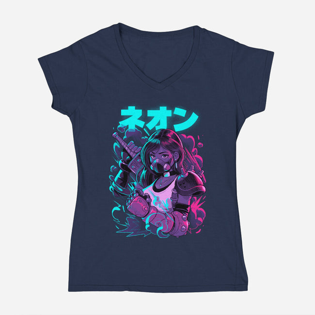 Final Neon-Womens-V-Neck-Tee-Bruno Mota