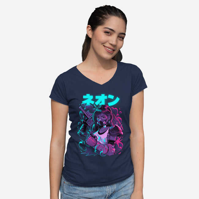 Final Neon-Womens-V-Neck-Tee-Bruno Mota