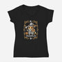 Meowrlin-Womens-V-Neck-Tee-Vallina84
