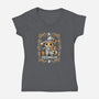 Meowrlin-Womens-V-Neck-Tee-Vallina84