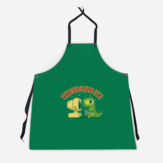 Technosaurus Rex-Unisex-Kitchen-Apron-erion_designs