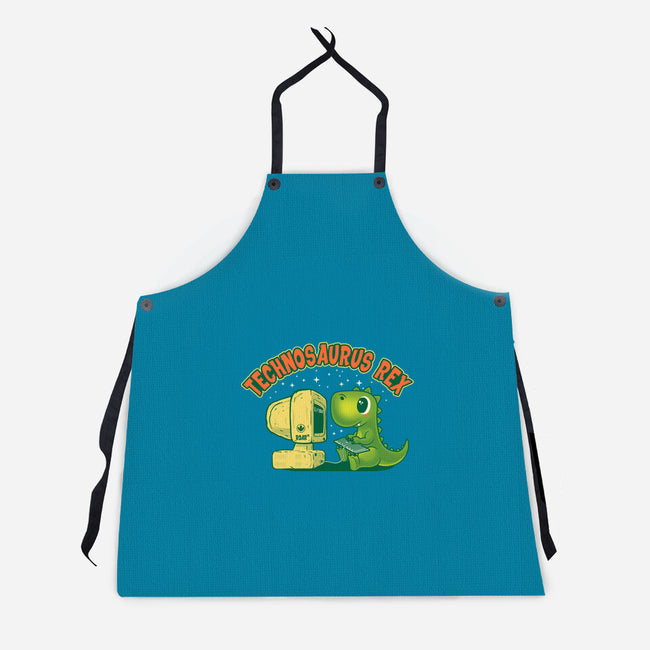 Technosaurus Rex-Unisex-Kitchen-Apron-erion_designs
