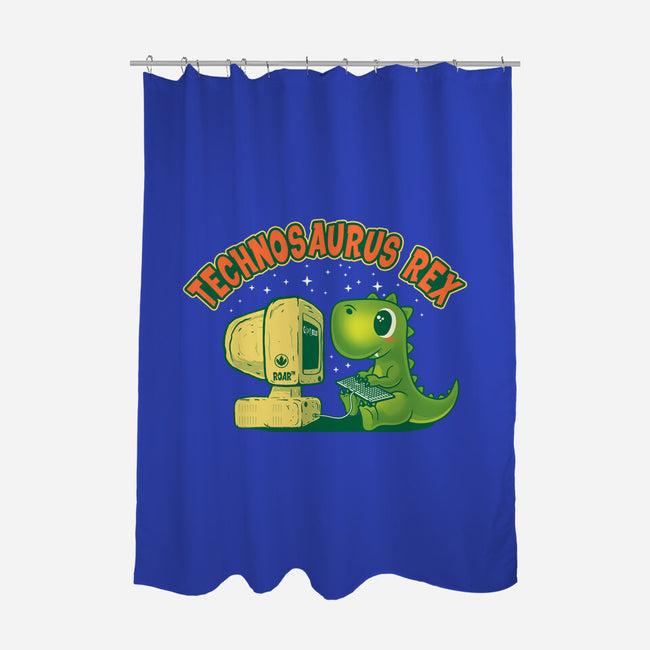 Technosaurus Rex-None-Polyester-Shower Curtain-erion_designs