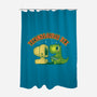 Technosaurus Rex-None-Polyester-Shower Curtain-erion_designs