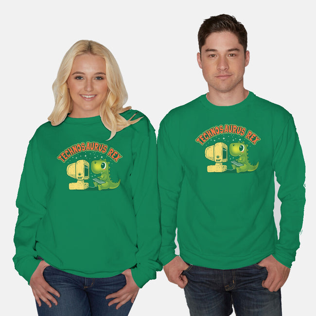Technosaurus Rex-Unisex-Crew Neck-Sweatshirt-erion_designs