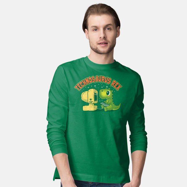 Technosaurus Rex-Mens-Long Sleeved-Tee-erion_designs