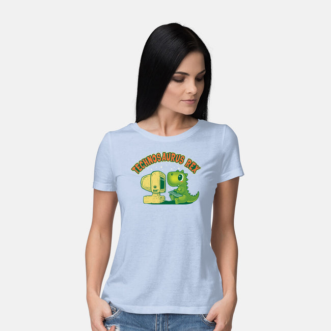 Technosaurus Rex-Womens-Basic-Tee-erion_designs
