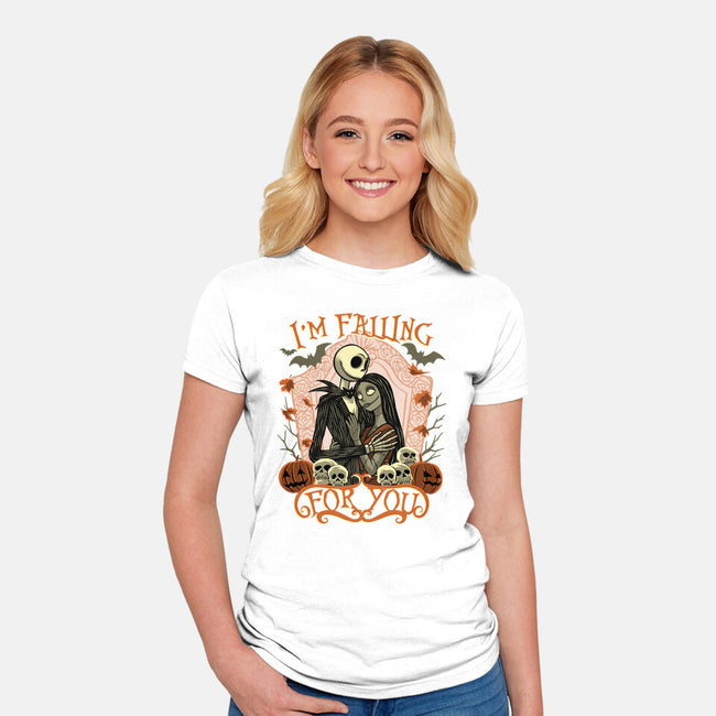 Falling For You-Womens-Fitted-Tee-rmatix