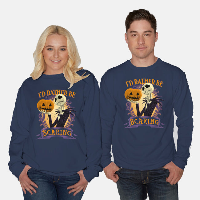 Rather Be Scaring-Unisex-Crew Neck-Sweatshirt-rmatix