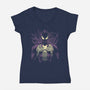 Alien Symbiote-Womens-V-Neck-Tee-rmatix
