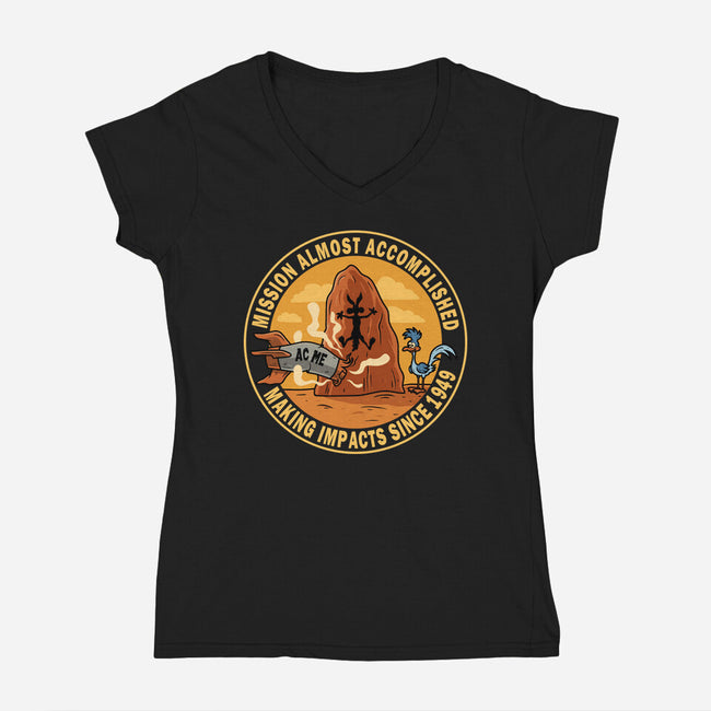 Mission Almost Accomplished-Womens-V-Neck-Tee-erion_designs