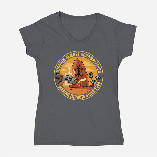 Mission Almost Accomplished-Womens-V-Neck-Tee-erion_designs