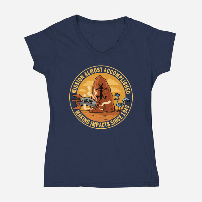 Mission Almost Accomplished-Womens-V-Neck-Tee-erion_designs