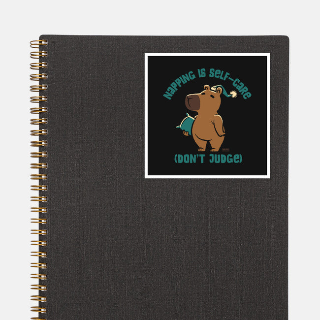 Don't Judge My Napping-None-Glossy-Sticker-worlddominationforcats