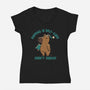 Don't Judge My Napping-Womens-V-Neck-Tee-worlddominationforcats