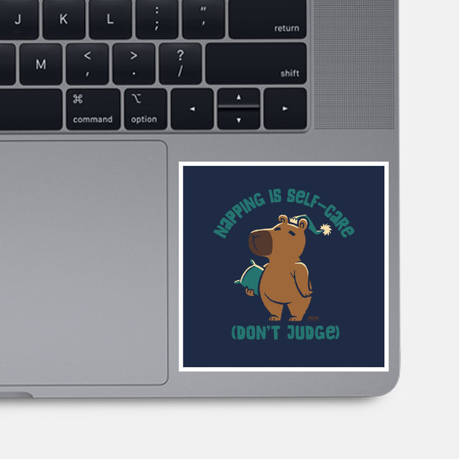 Don't Judge My Napping-None-Glossy-Sticker-worlddominationforcats