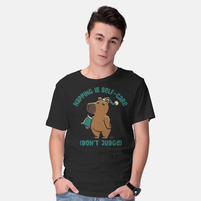 Don't Judge My Napping-Mens-Basic-Tee-worlddominationforcats