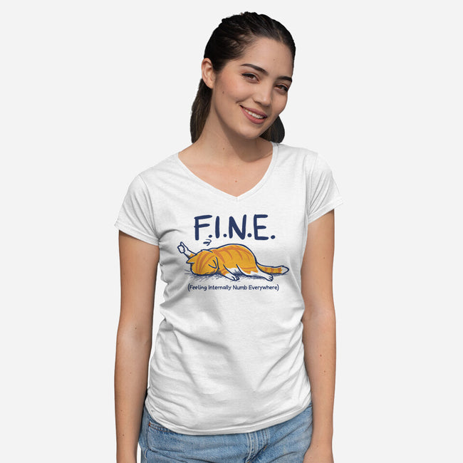 Feeling Internally Numb Everywhere-Womens-V-Neck-Tee-Danhood