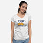 Feeling Internally Numb Everywhere-Womens-V-Neck-Tee-Danhood