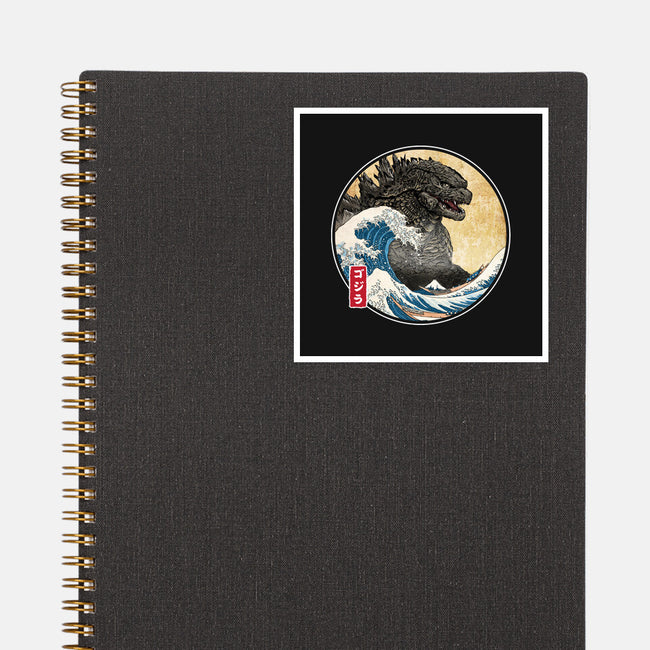 The Great Gojira Off Kanagawa-None-Glossy-Sticker-DrMonekers