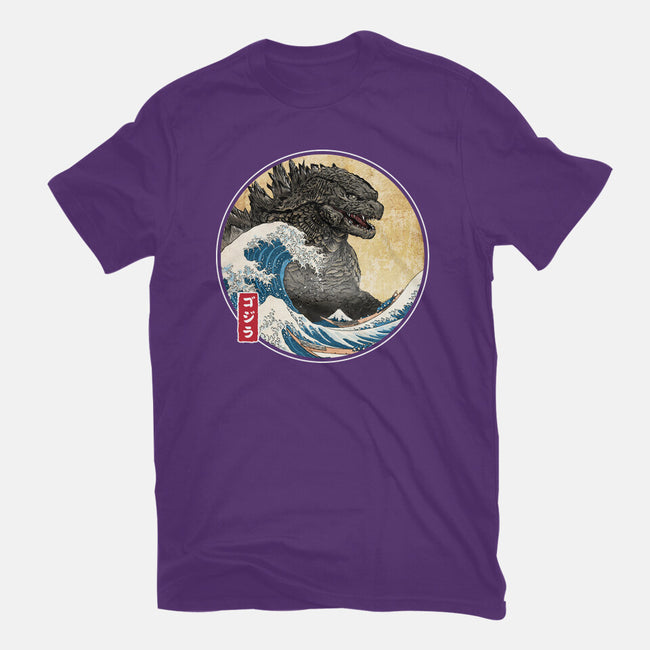 The Great Gojira Off Kanagawa-Mens-Basic-Tee-DrMonekers