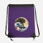 The Great Gojira Off Kanagawa-None-Drawstring-Bag-DrMonekers