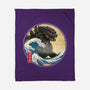 The Great Gojira Off Kanagawa-None-Fleece-Blanket-DrMonekers