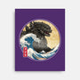 The Great Gojira Off Kanagawa-None-Stretched-Canvas-DrMonekers