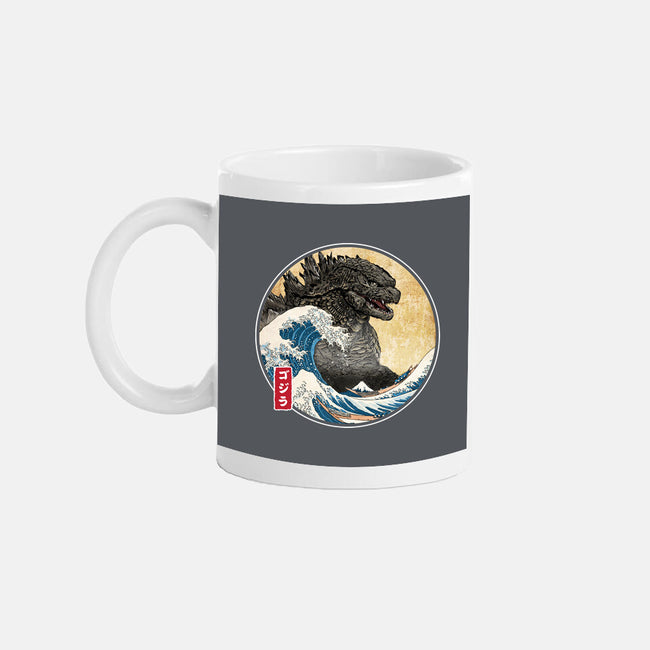 The Great Gojira Off Kanagawa-None-Mug-Drinkware-DrMonekers
