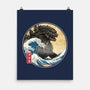 The Great Gojira Off Kanagawa-None-Matte-Poster-DrMonekers