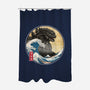 The Great Gojira Off Kanagawa-None-Polyester-Shower Curtain-DrMonekers
