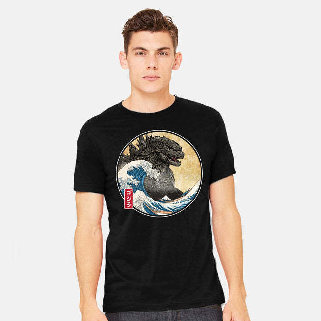 The Great Gojira Off Kanagawa-Mens-Heavyweight-Tee-DrMonekers