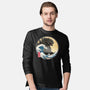 The Great Gojira Off Kanagawa-Mens-Long Sleeved-Tee-DrMonekers