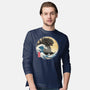 The Great Gojira Off Kanagawa-Mens-Long Sleeved-Tee-DrMonekers