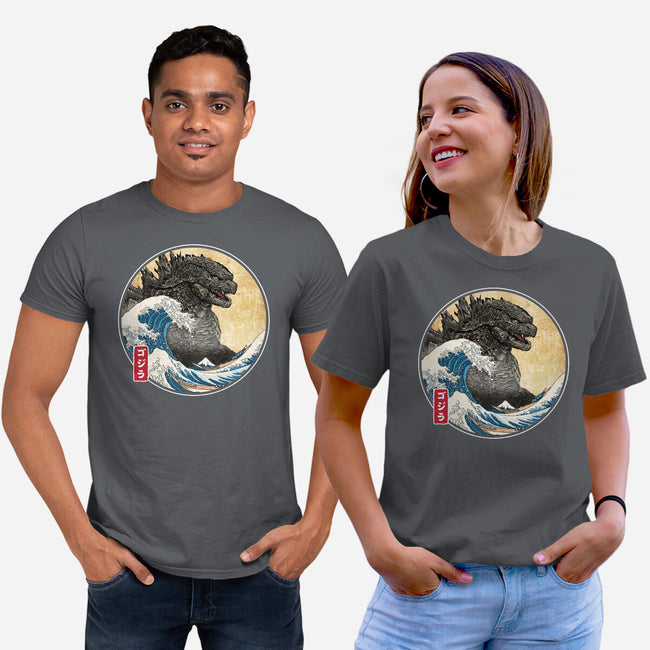The Great Gojira Off Kanagawa-Unisex-Basic-Tee-DrMonekers