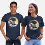The Great Gojira Off Kanagawa-Unisex-Basic-Tee-DrMonekers