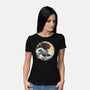 The Great Gojira Off Kanagawa-Womens-Basic-Tee-DrMonekers