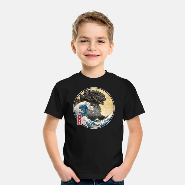 The Great Gojira Off Kanagawa-Youth-Basic-Tee-DrMonekers