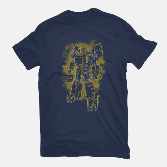 Bumblebee Silhouette-Womens-Fitted-Tee-Badbone Collections