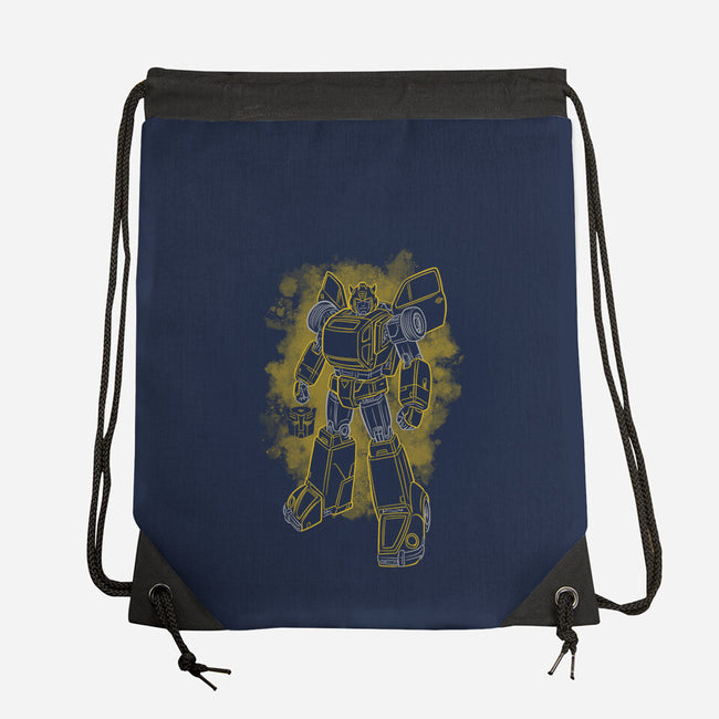 Bumblebee Silhouette-None-Drawstring-Bag-Badbone Collections