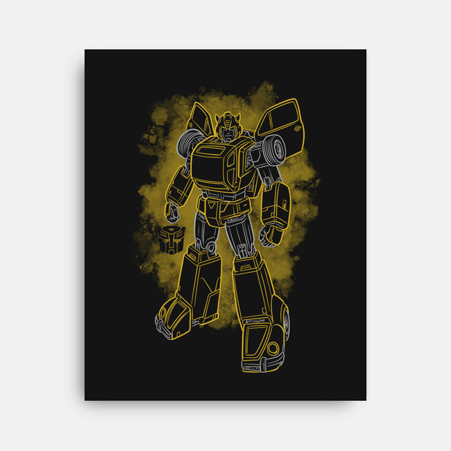 Bumblebee Silhouette-None-Stretched-Canvas-Badbone Collections