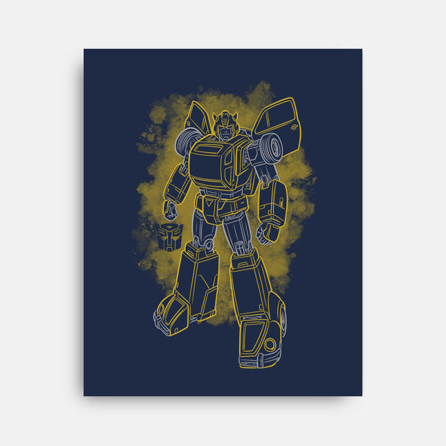 Bumblebee Silhouette-None-Stretched-Canvas-Badbone Collections