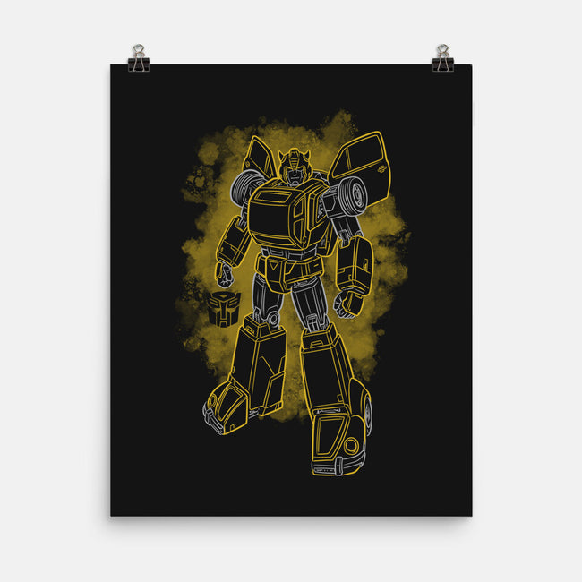 Bumblebee Silhouette-None-Matte-Poster-Badbone Collections